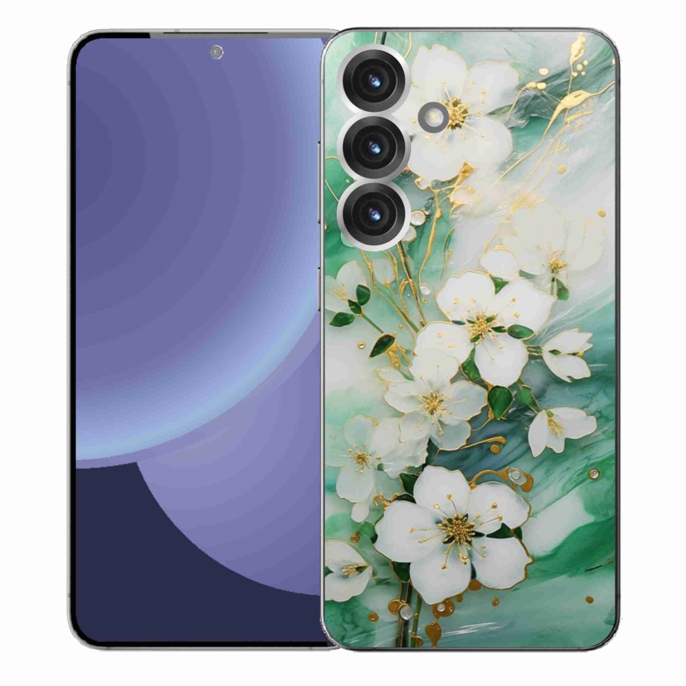 Gelový kryt mmCase na Samsung Galaxy S25+ - něžné květy