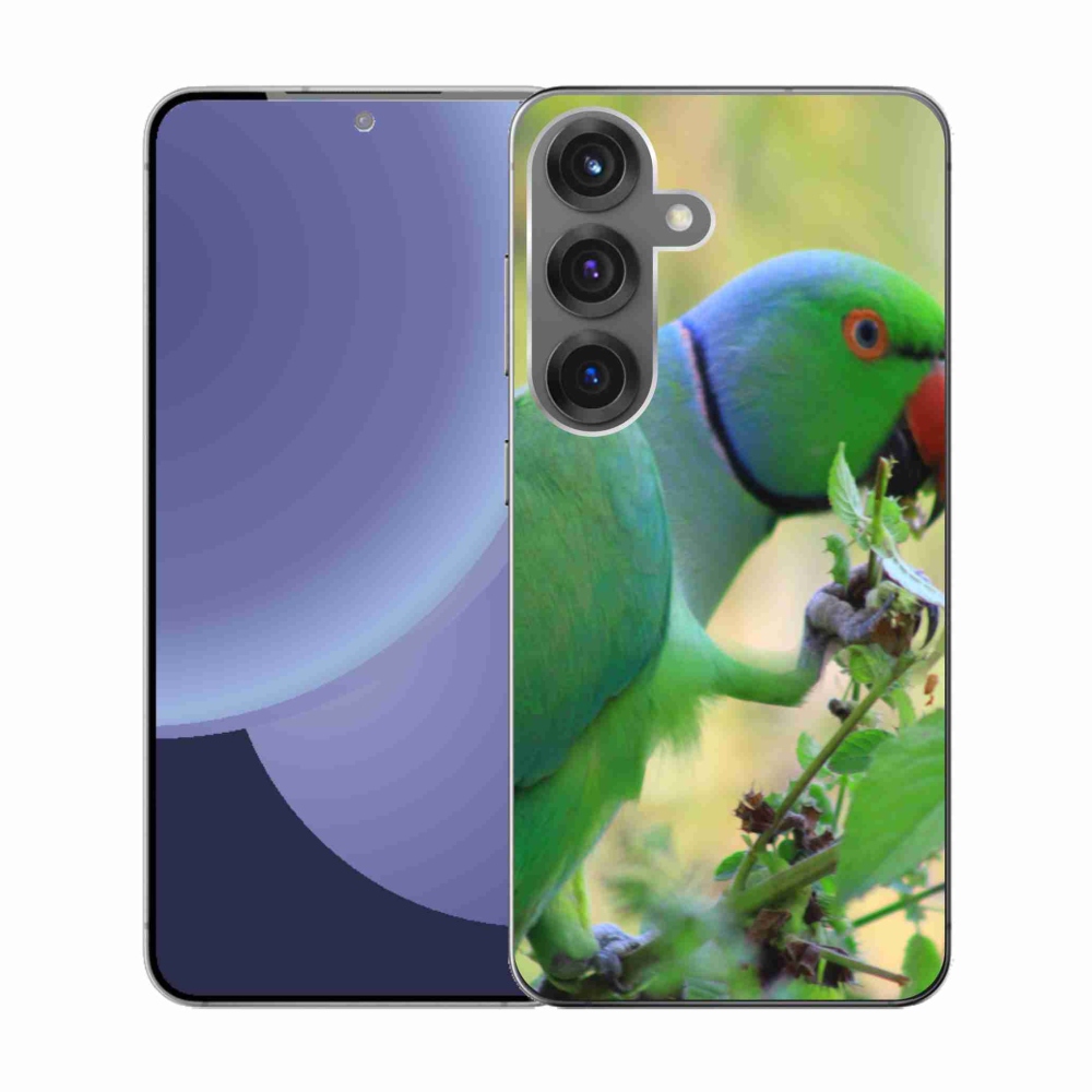 Gelový kryt mmCase na Samsung Galaxy S25 - papoušek alexandr