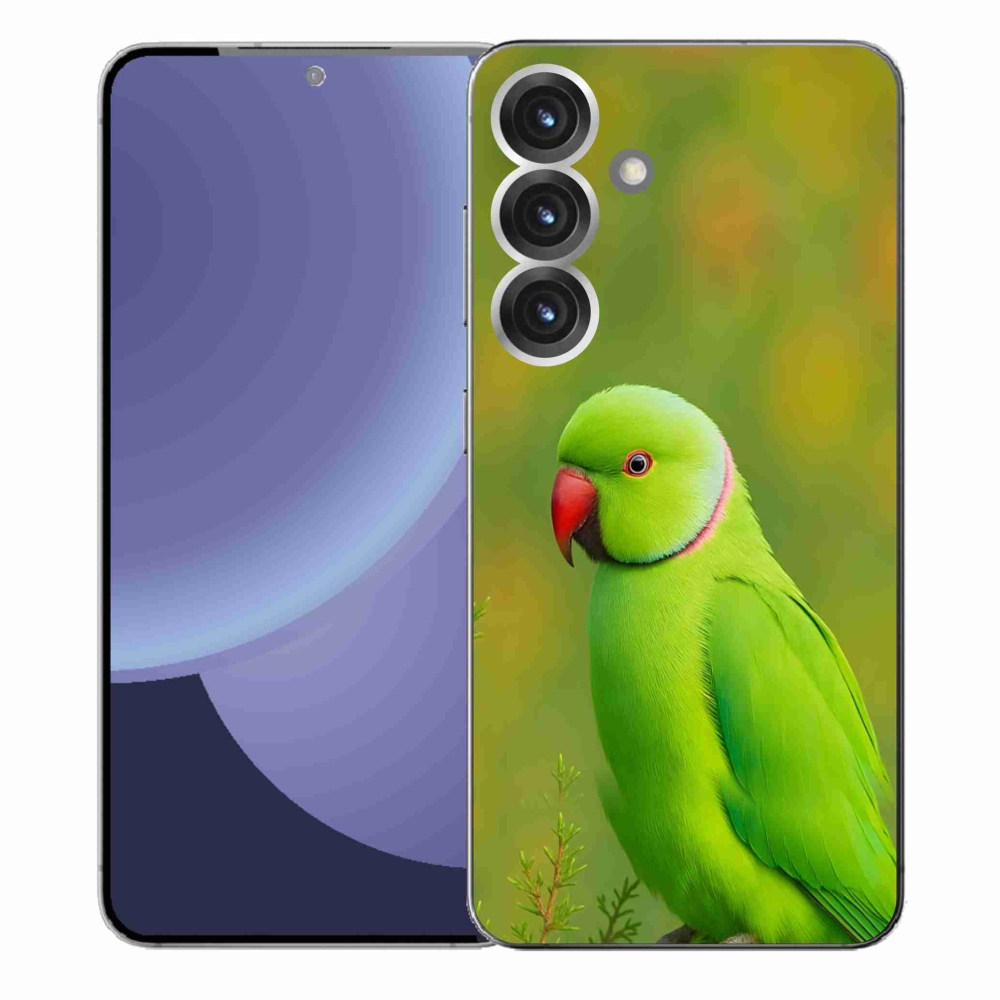 Gelový kryt mmCase na Samsung Galaxy S25+ - papoušek alexandr 2