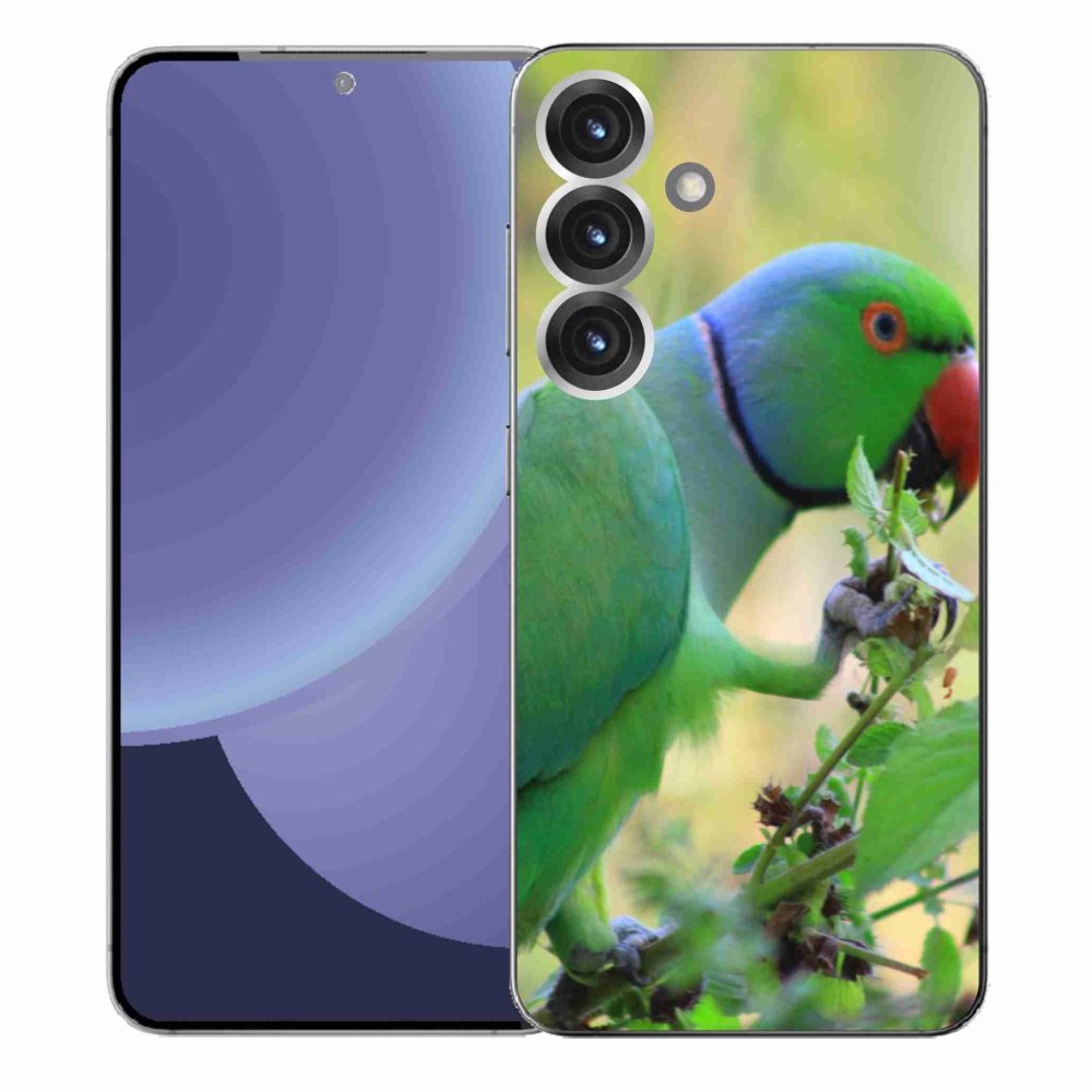 Gelový kryt mmCase na Samsung Galaxy S25+ - papoušek alexandr