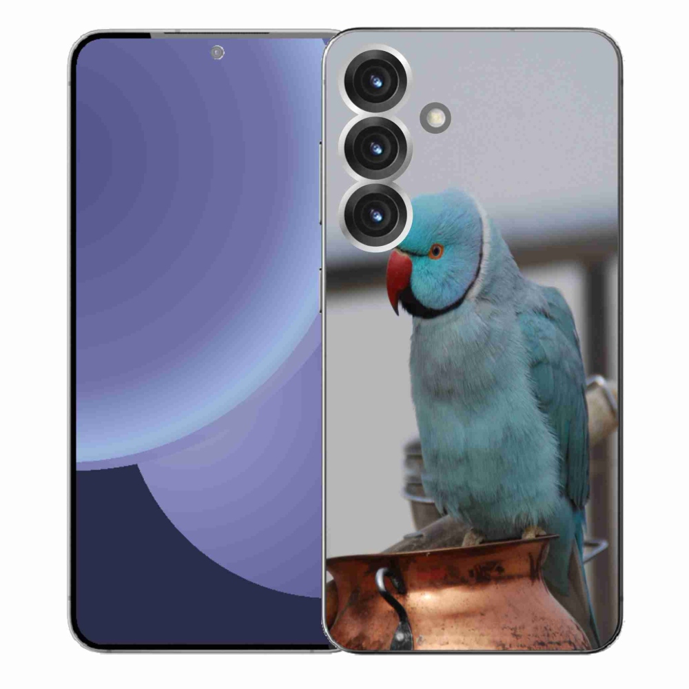 Gelový kryt mmCase na Samsung Galaxy S25+ - papoušek alexandr modrý