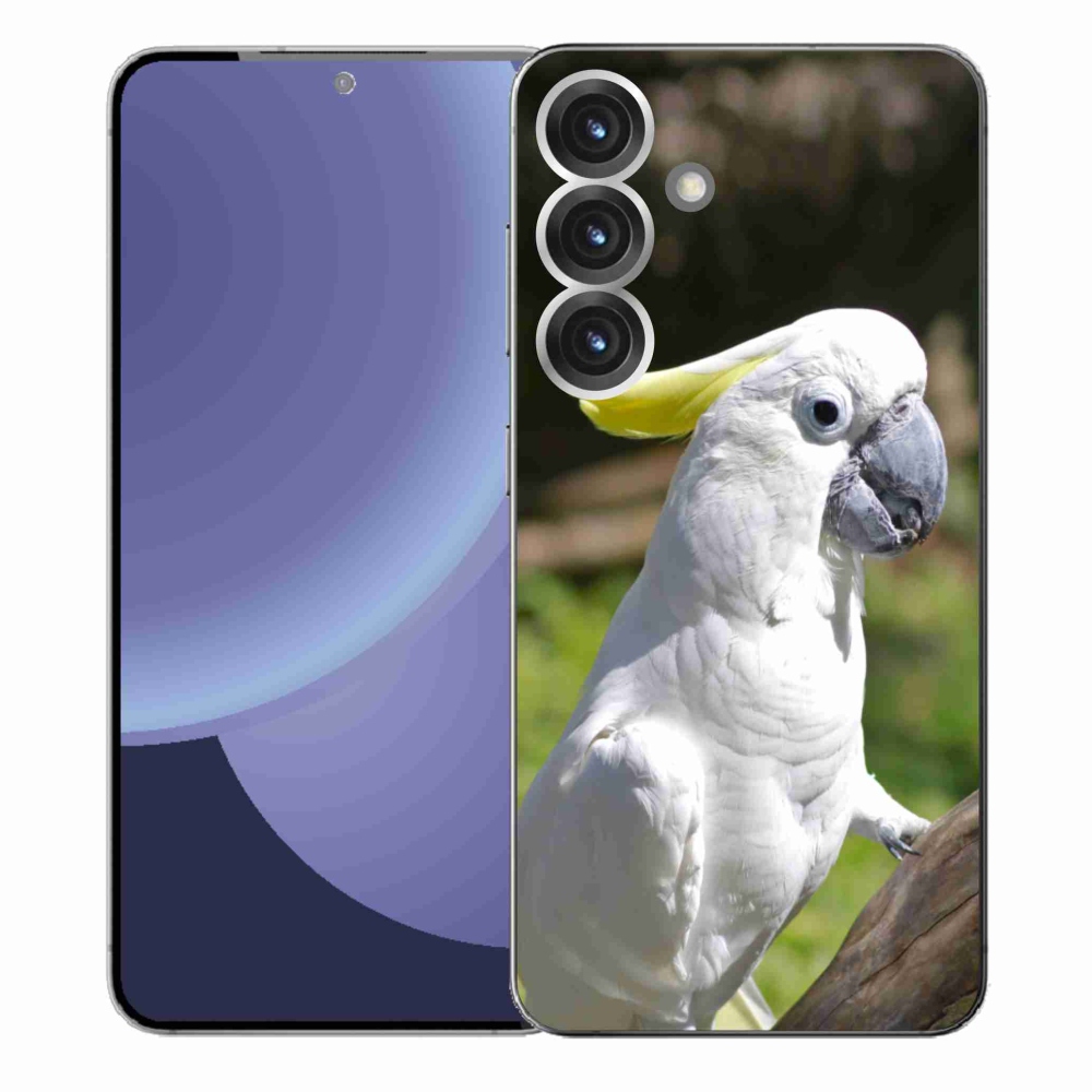 Gelový kryt mmCase na Samsung Galaxy S25+ - papoušek kakadu 2