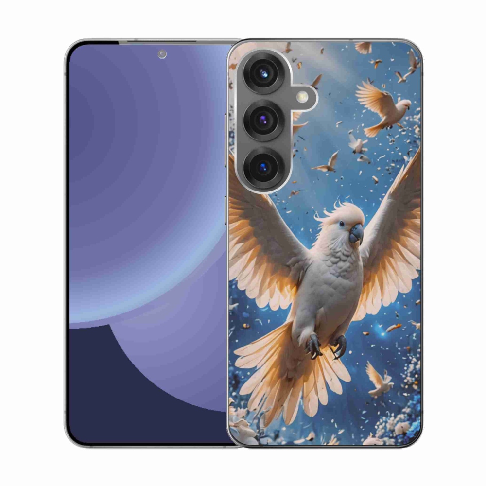 Gelový kryt mmCase na Samsung Galaxy S25 - papoušek kakadu