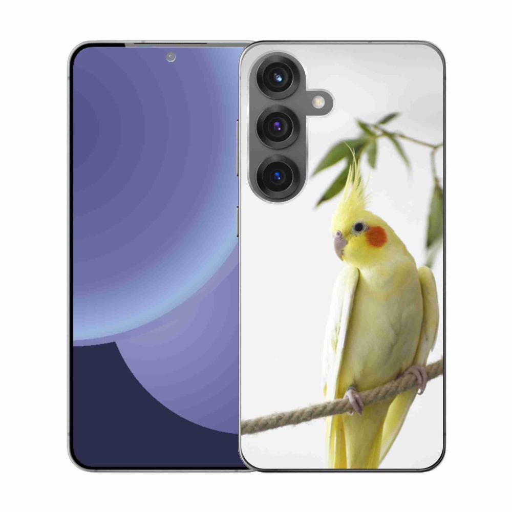 Gelový kryt mmCase na Samsung Galaxy S25 - papoušek korela chocholatá