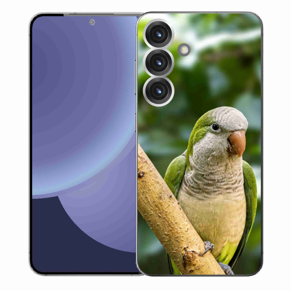 Gelový kryt mmCase na Samsung Galaxy S25+ - papoušek mníšek