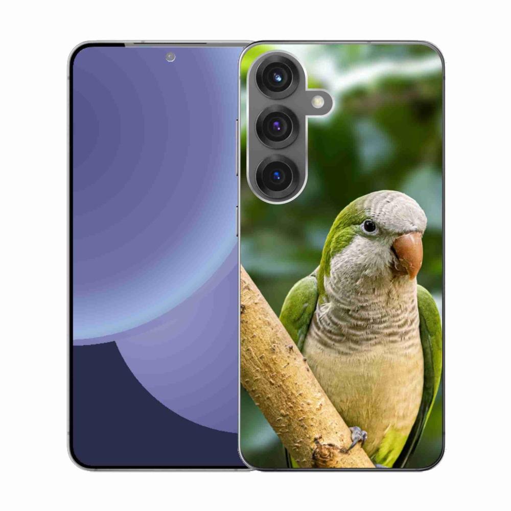 Gelový kryt mmCase na Samsung Galaxy S25 - papoušek mníšek