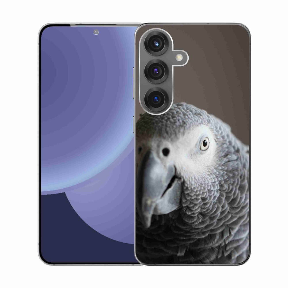 Gelový kryt mmCase na Samsung Galaxy S25 - papoušek žako 2