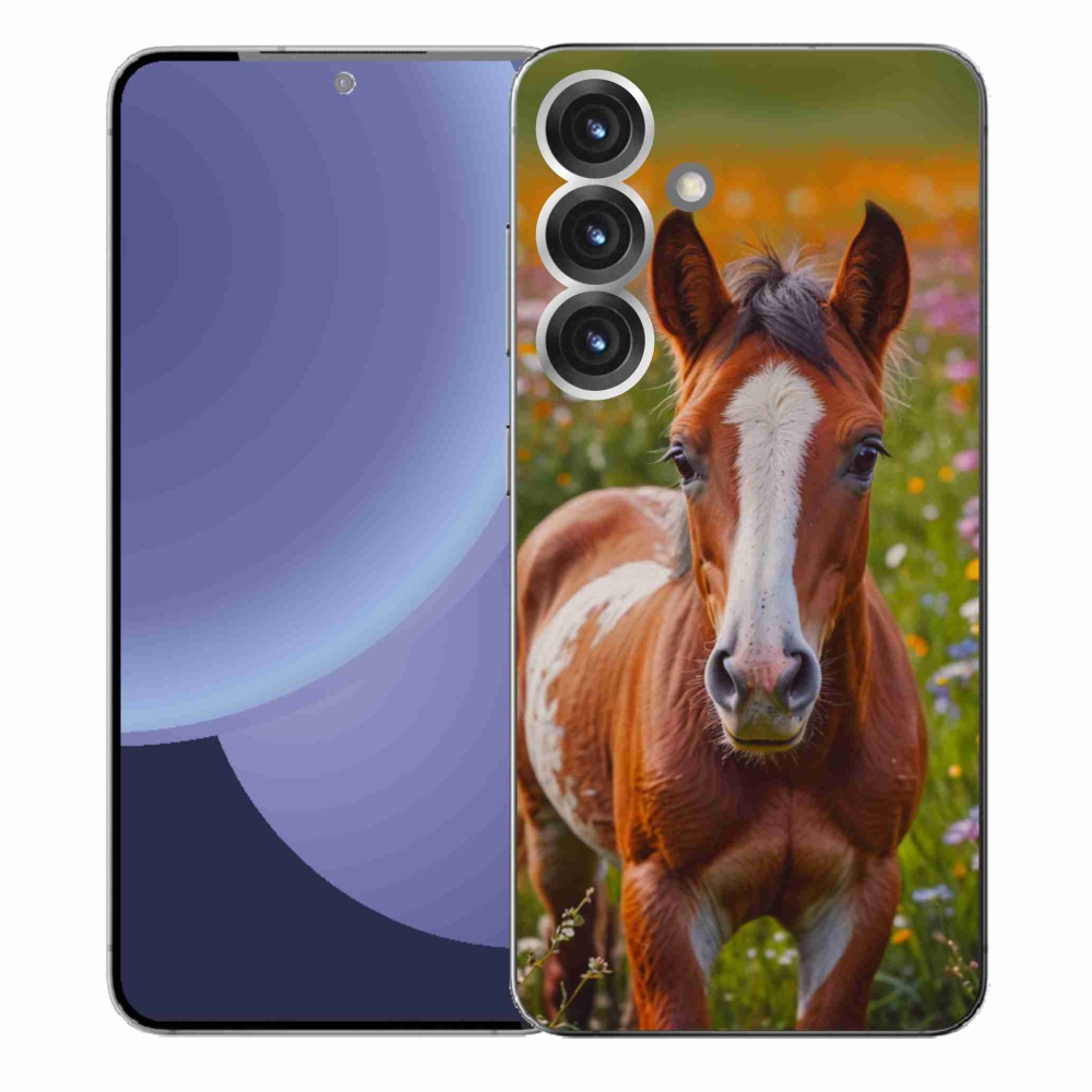 Gelový kryt mmCase na Samsung Galaxy S25+ - roztomilé hříbě