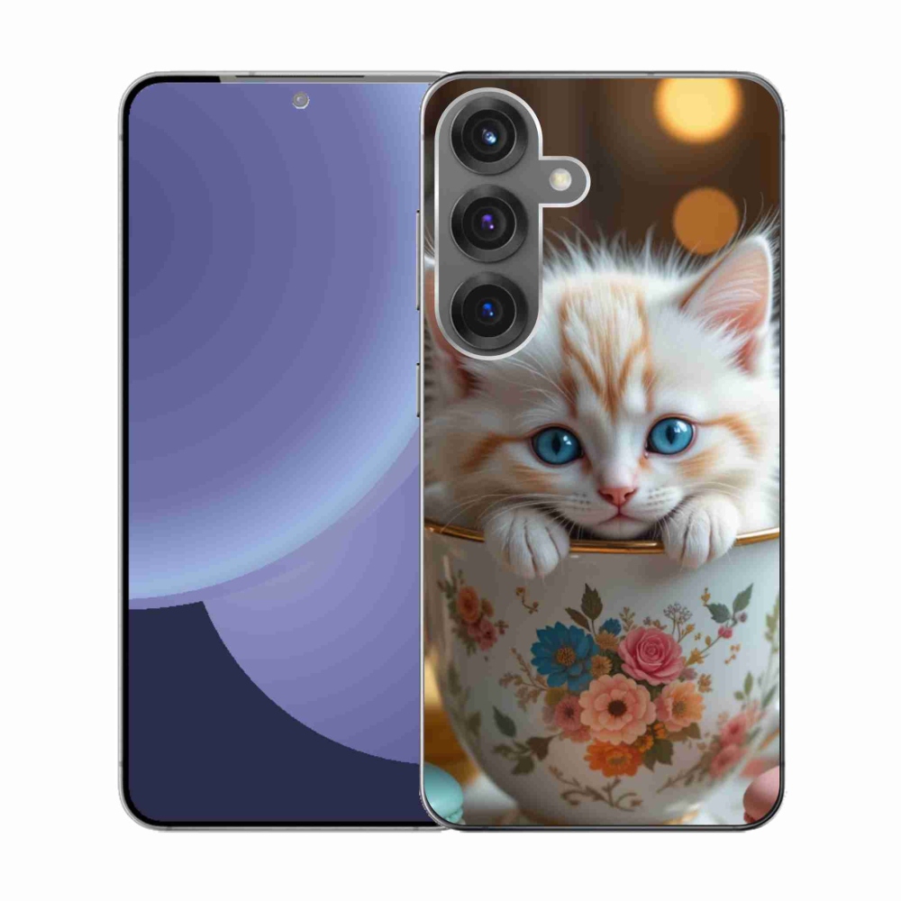 Gelový kryt mmCase na Samsung Galaxy S25 - roztomilé kotě 6