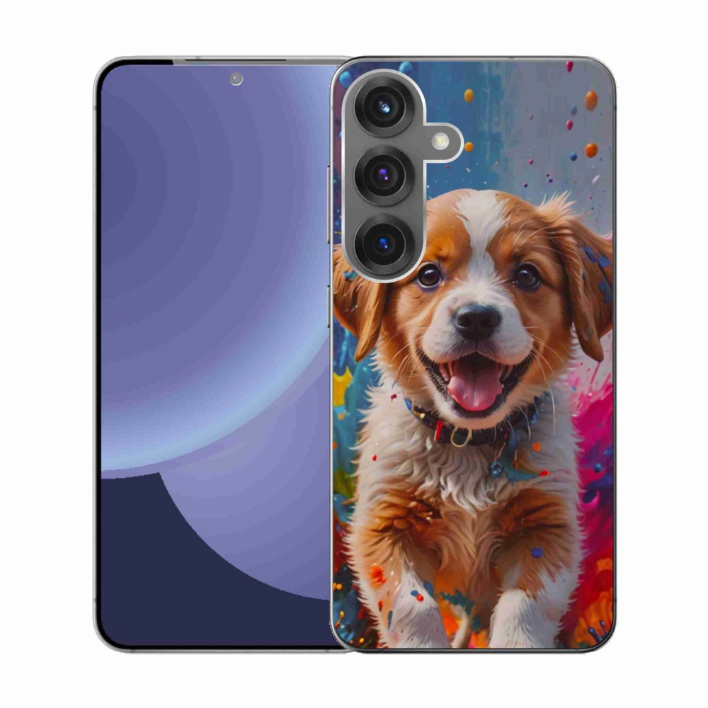 Gelový kryt mmCase na Samsung Galaxy S25 - roztomilé štěně 3
