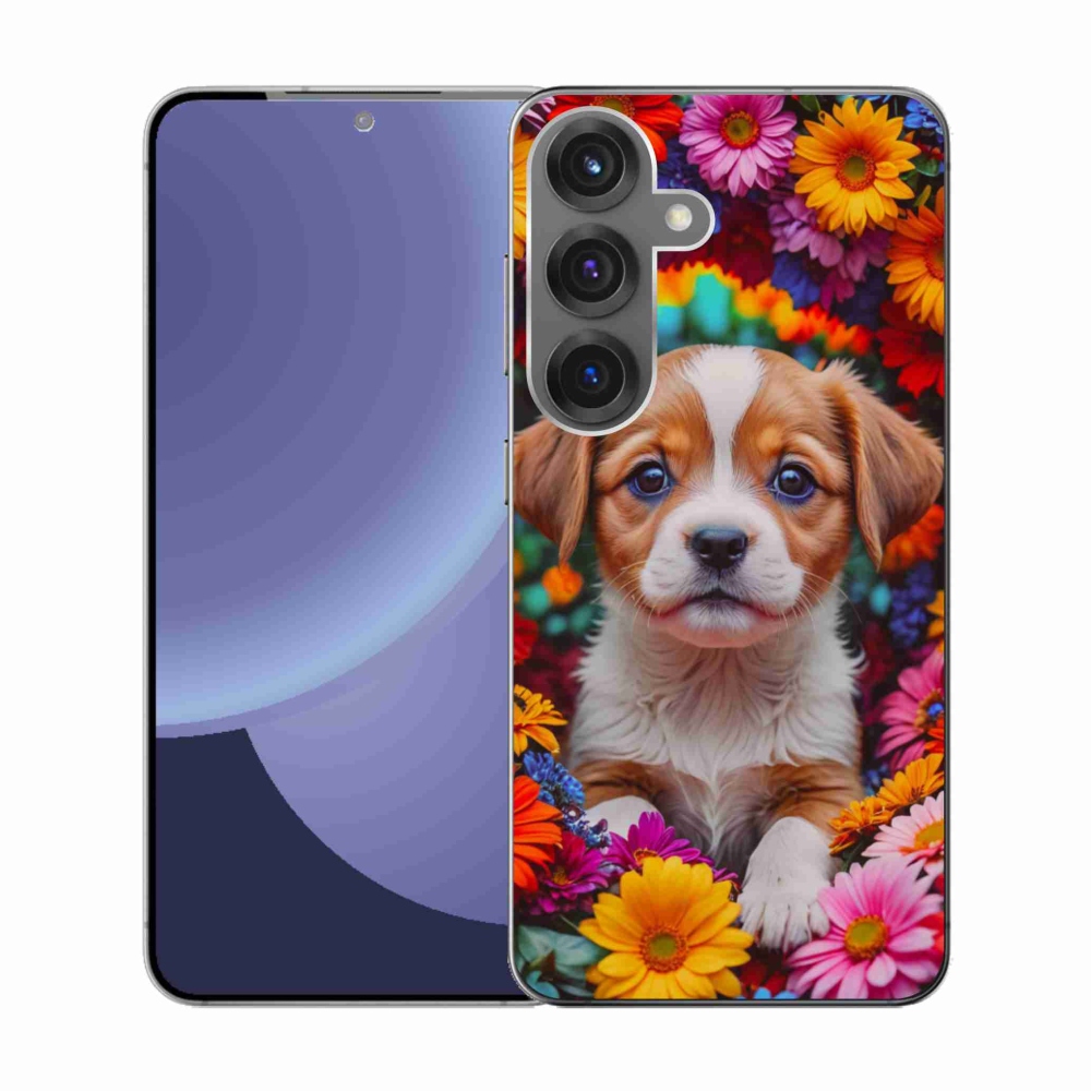 Gelový kryt mmCase na Samsung Galaxy S25 - roztomilé štěně