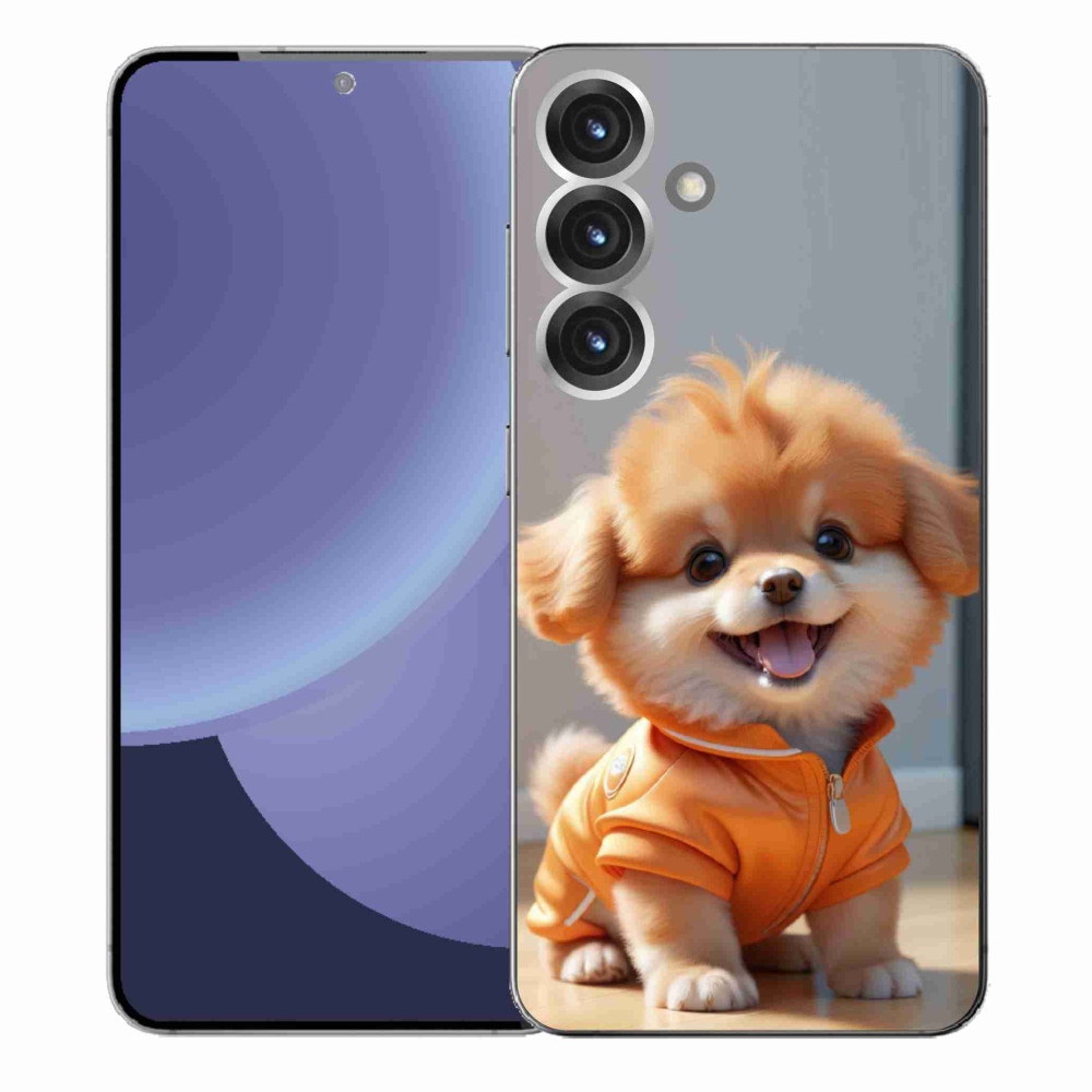 Gelový kryt mmCase na Samsung Galaxy S25+ - roztomilý pomeranian v mikině