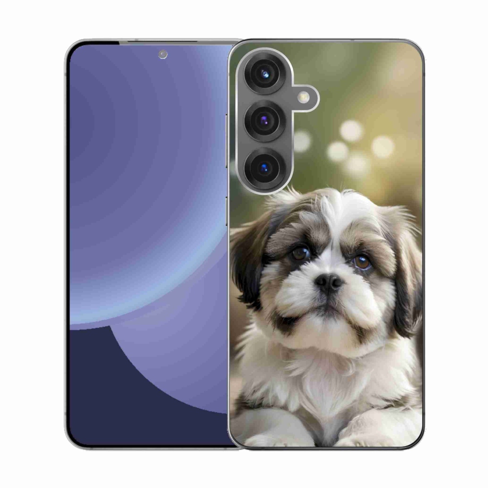 Gelový kryt mmCase na Samsung Galaxy S25 - roztomilý shih-tzu