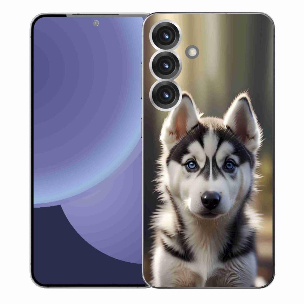 Gelový kryt mmCase na Samsung Galaxy S25+ - roztomilý sibiřský husky