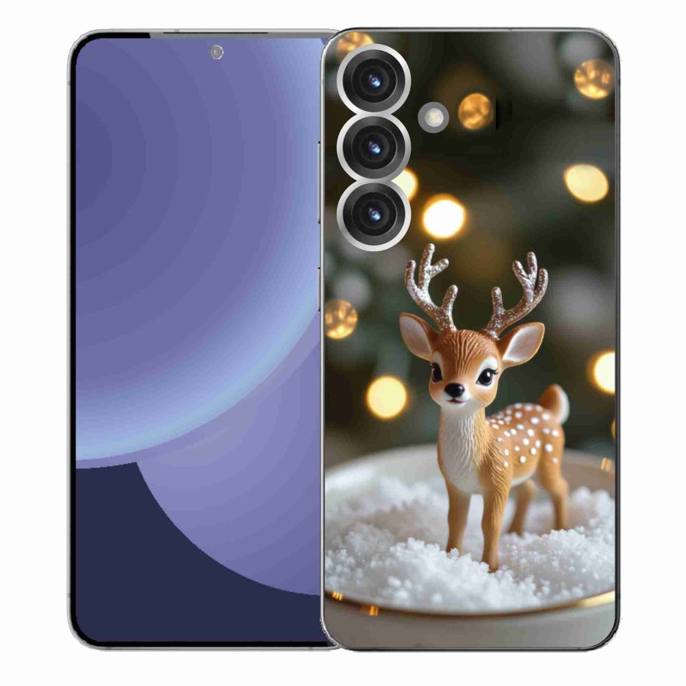 Gelový kryt mmCase na Samsung Galaxy S25+ - roztomilý vánoční jelen