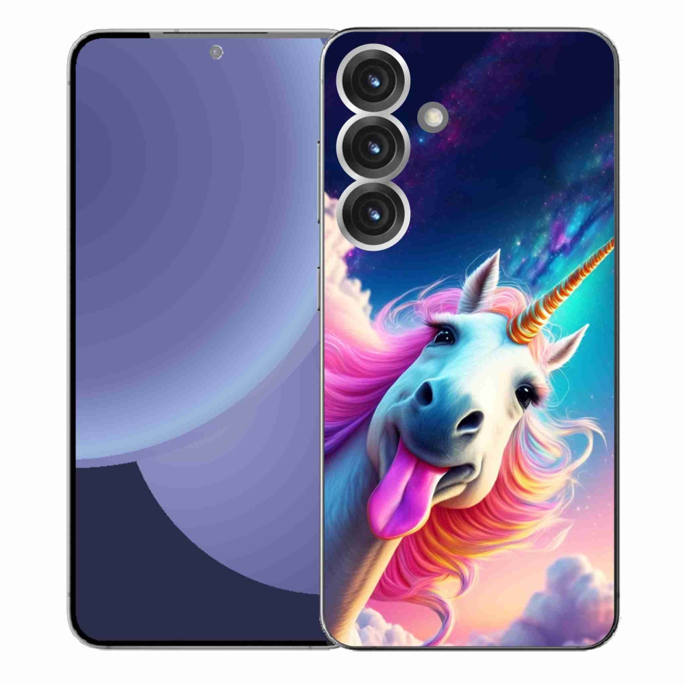 Gelový kryt mmCase na Samsung Galaxy S25+ - šílený jednorožec