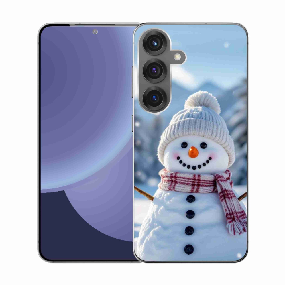 Gelový kryt mmCase na Samsung Galaxy S25 - sněhulák 3