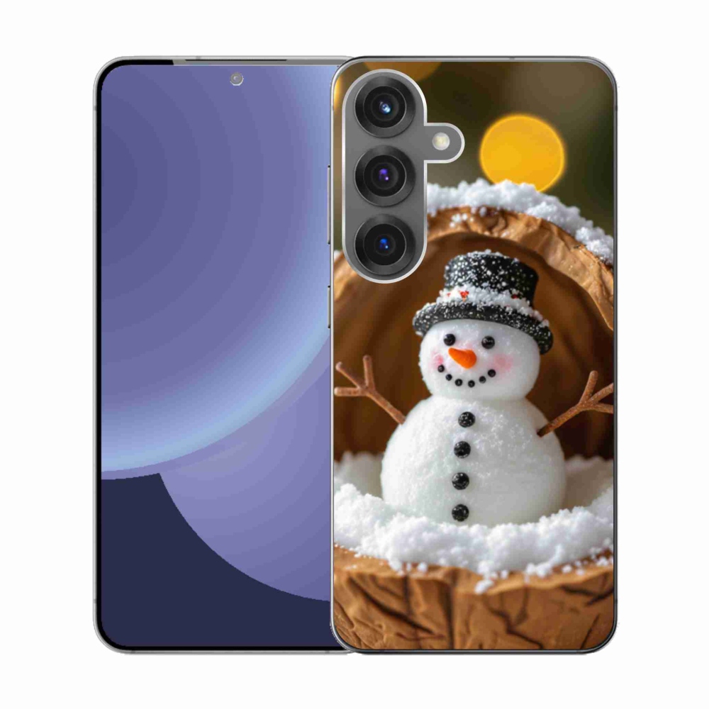 Gelový kryt mmCase na Samsung Galaxy S25 - sněhulák 4