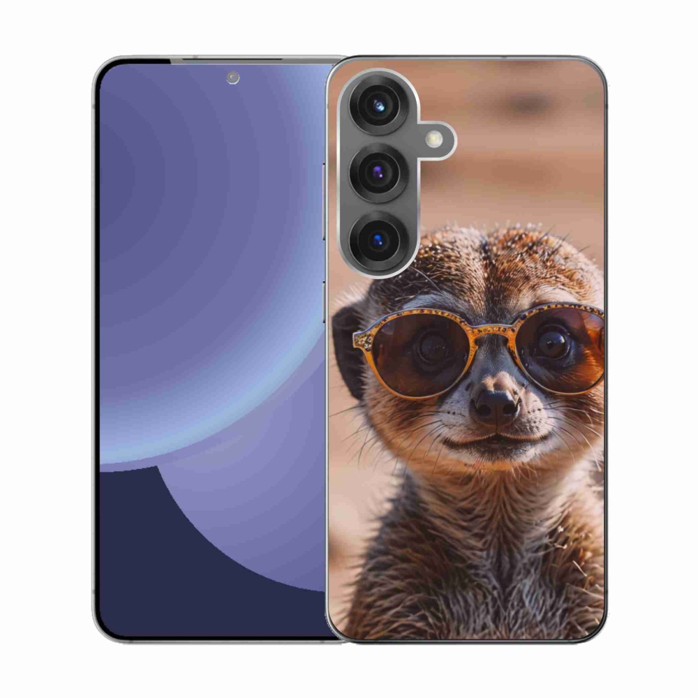 Gelový kryt mmCase na Samsung Galaxy S25 - stylová surikata