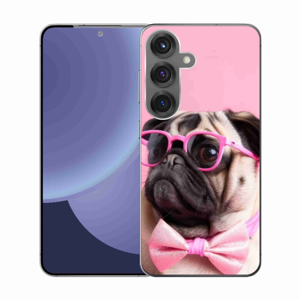 Gelový kryt mmCase na Samsung Galaxy S25 - stylový mops