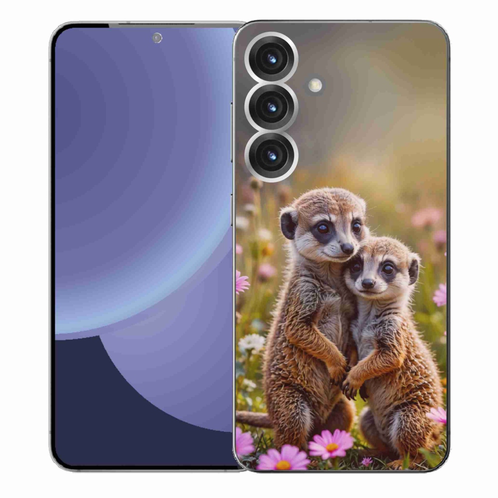 Gelový kryt mmCase na Samsung Galaxy S25+ - surikatí duo