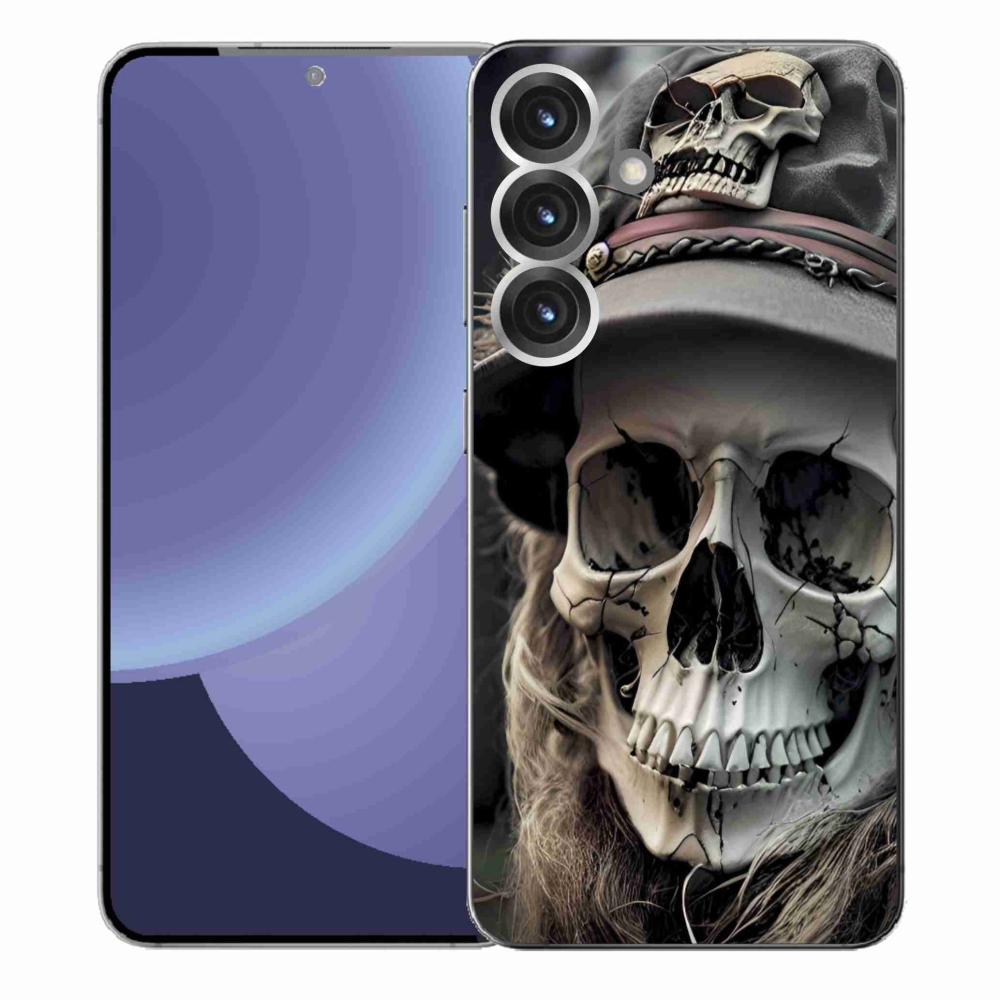 Gelový kryt mmCase na Samsung Galaxy S25+ - temná lebka