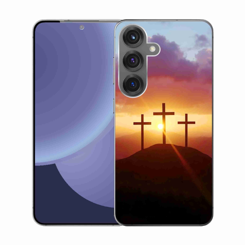 Gelový kryt mmCase na Samsung Galaxy S25 - tři kříže