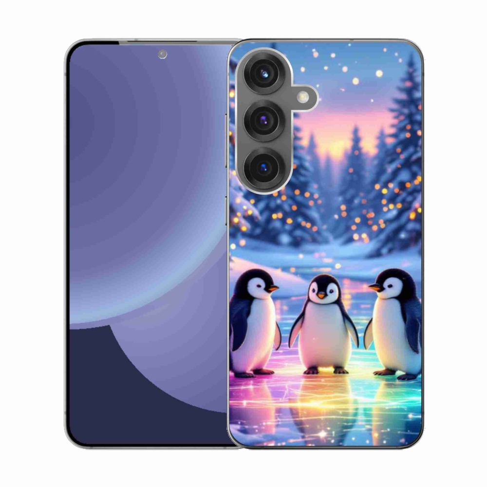 Gelový kryt mmCase na Samsung Galaxy S25 - tučnáci