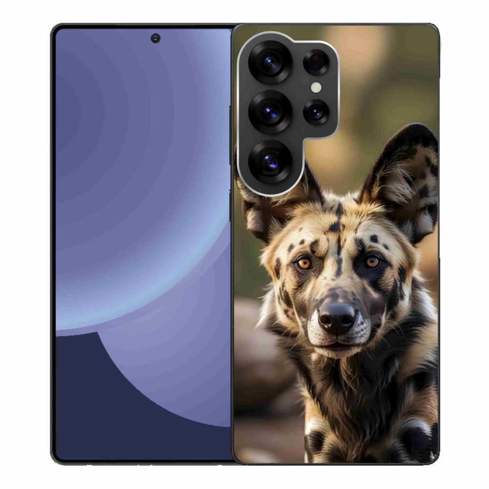 Gelový kryt mmCase na Samsung Galaxy S25 Ultra - africký divoký pes