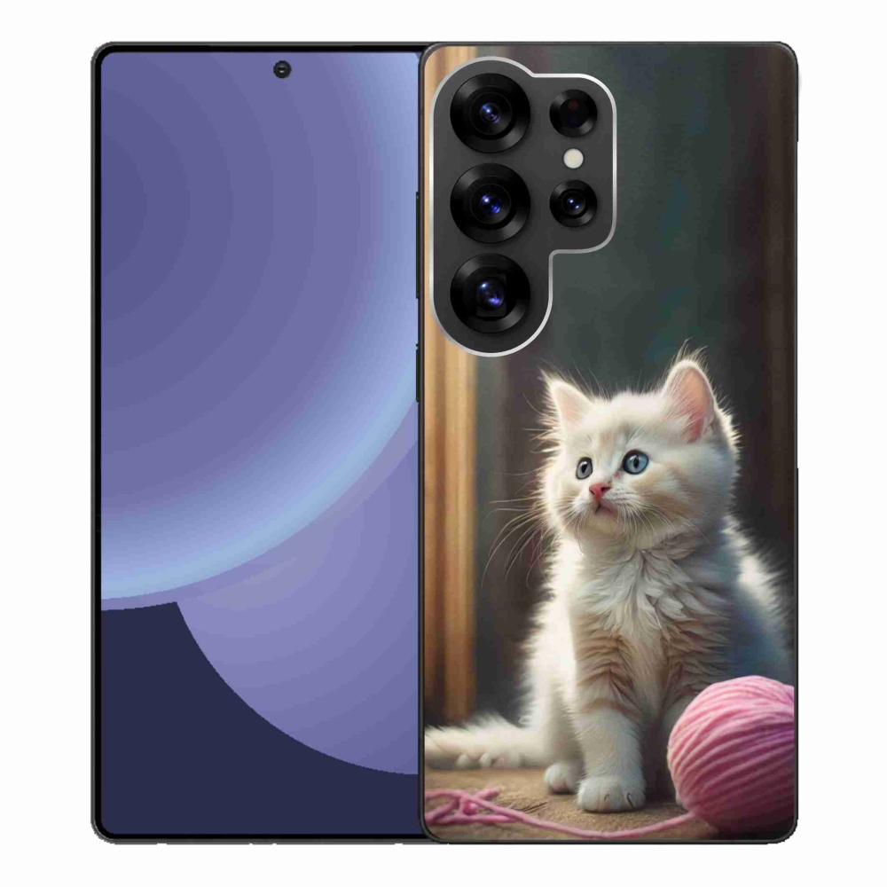 Gelový kryt mmCase na Samsung Galaxy S25 Ultra - bílé kotě 2