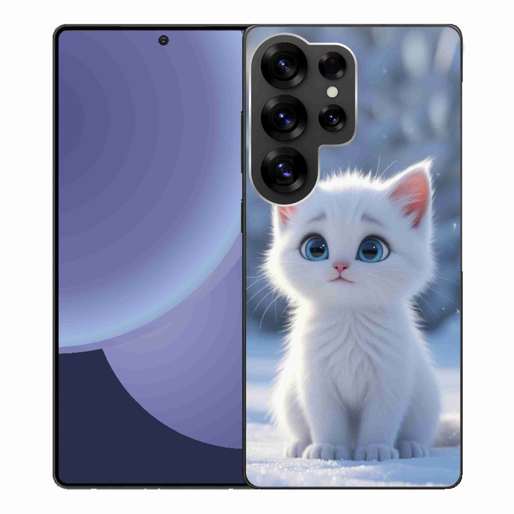 Gelový kryt mmCase na Samsung Galaxy S25 Ultra - bílé kotě 3