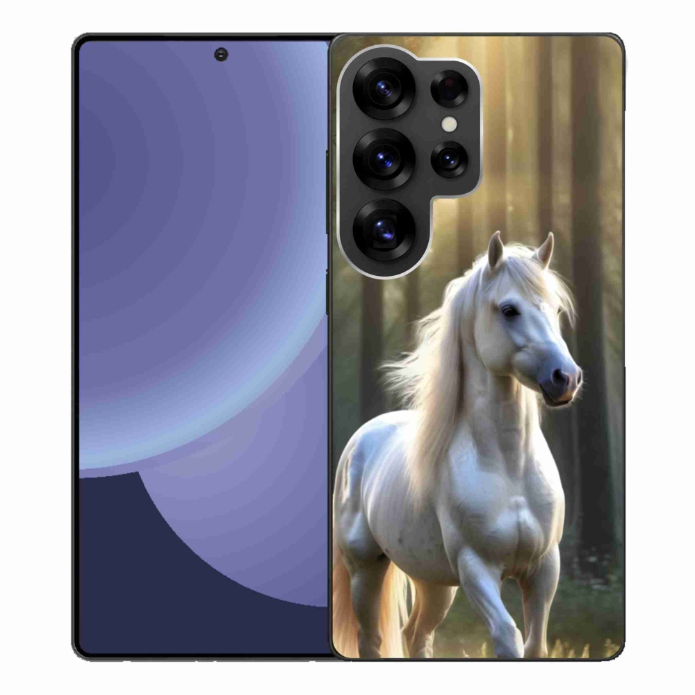 Gelový kryt mmCase na Samsung Galaxy S25 Ultra - bílý kůň 3
