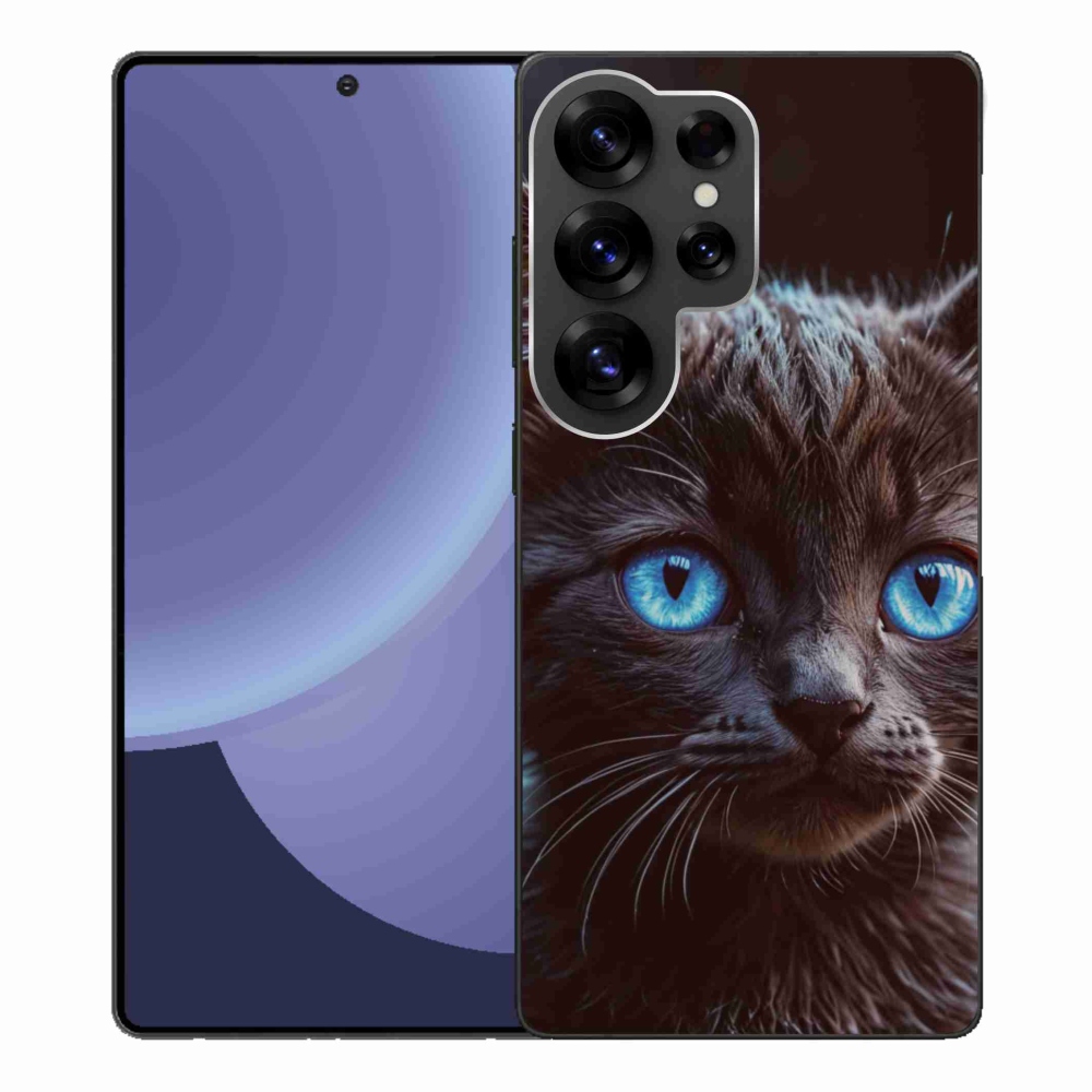 Gelový kryt mmCase na Samsung Galaxy S25 Ultra - černé kotě 2