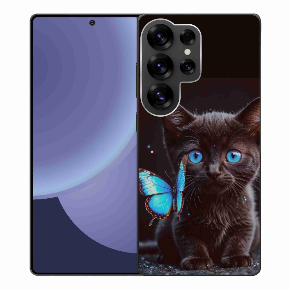 Gelový kryt mmCase na Samsung Galaxy S25 Ultra - černé kotě 3