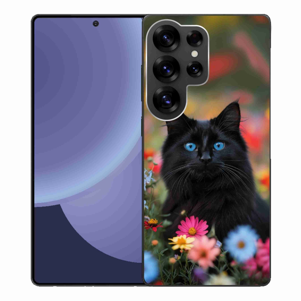 Gelový kryt mmCase na Samsung Galaxy S25 Ultra - černé kotě 4