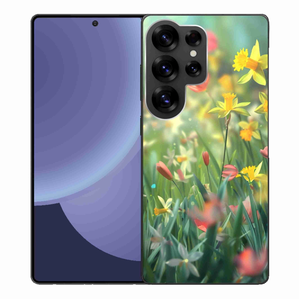 Gelový kryt mmCase na Samsung Galaxy S25 Ultra - jarní květy