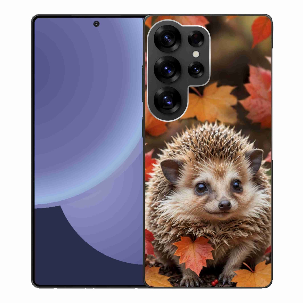 Gelový kryt mmCase na Samsung Galaxy S25 Ultra - ježek v listí
