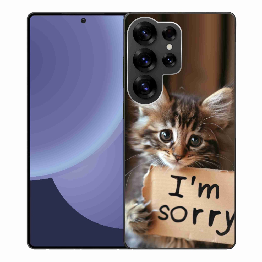 Gelový kryt mmCase na Samsung Galaxy S25 Ultra - kočíčí omluva