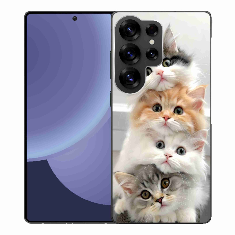 Gelový kryt mmCase na Samsung Galaxy S25 Ultra - kočičí parta