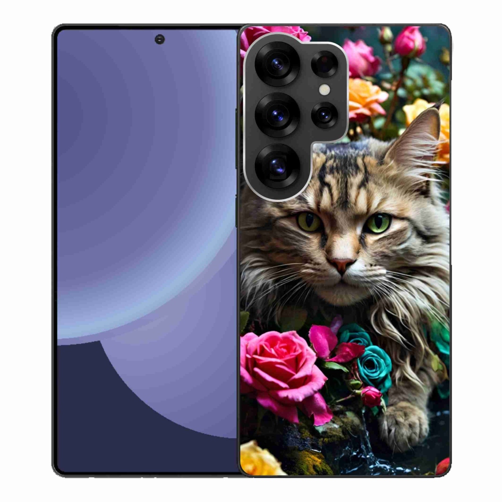 Gelový kryt mmCase na Samsung Galaxy S25 Ultra - kočíčí pohled 2