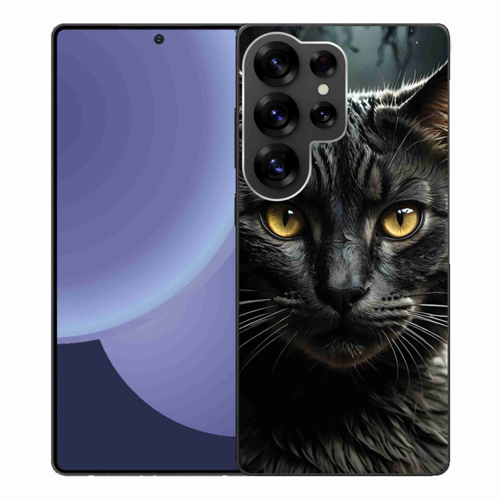 Gelový kryt mmCase na Samsung Galaxy S25 Ultra - kočičí pohled 3