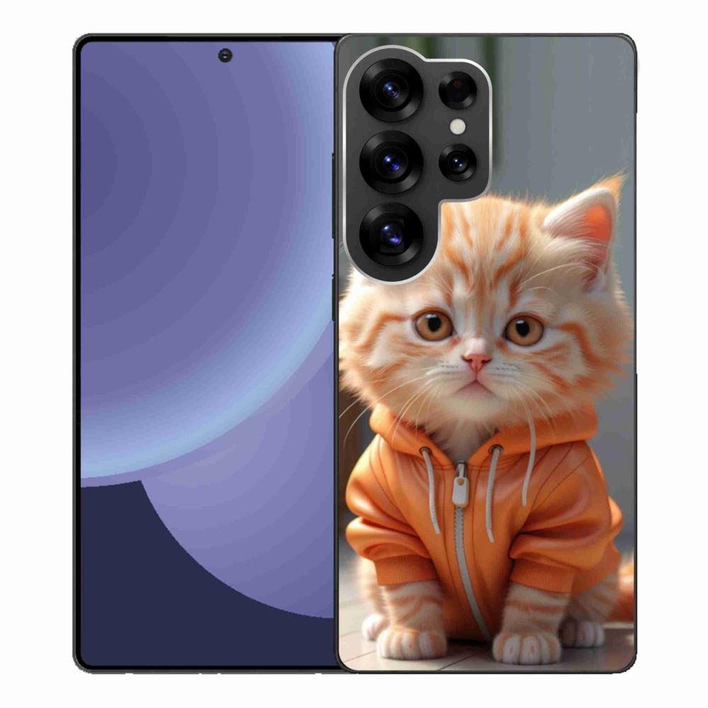 Gelový kryt mmCase na Samsung Galaxy S25 Ultra - kotě v mikině