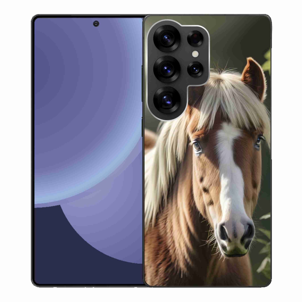 Gelový kryt mmCase na Samsung Galaxy S25 Ultra - kůň se světlou hřívou