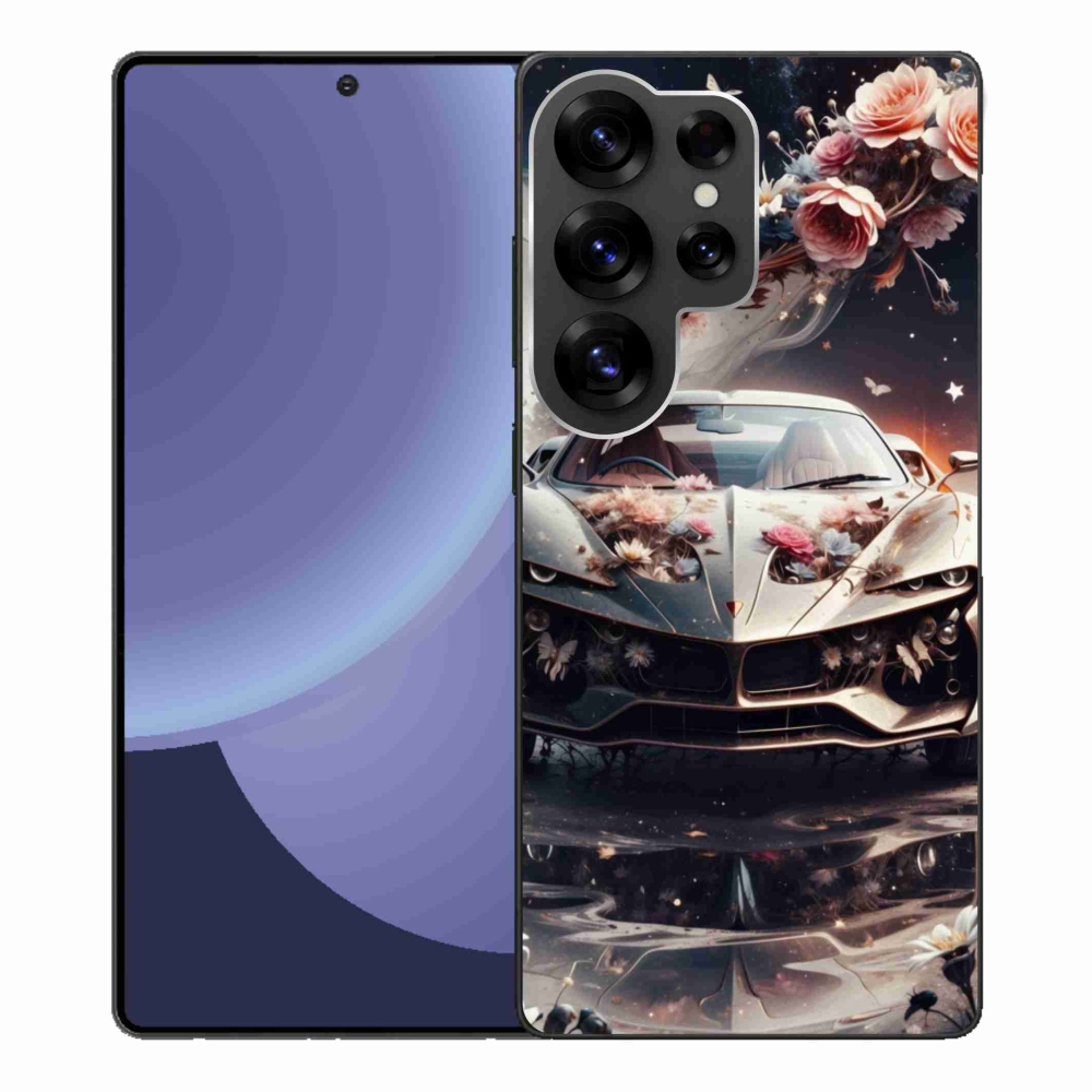 Gelový kryt mmCase na Samsung Galaxy S25 Ultra - květinový sportovní vůz