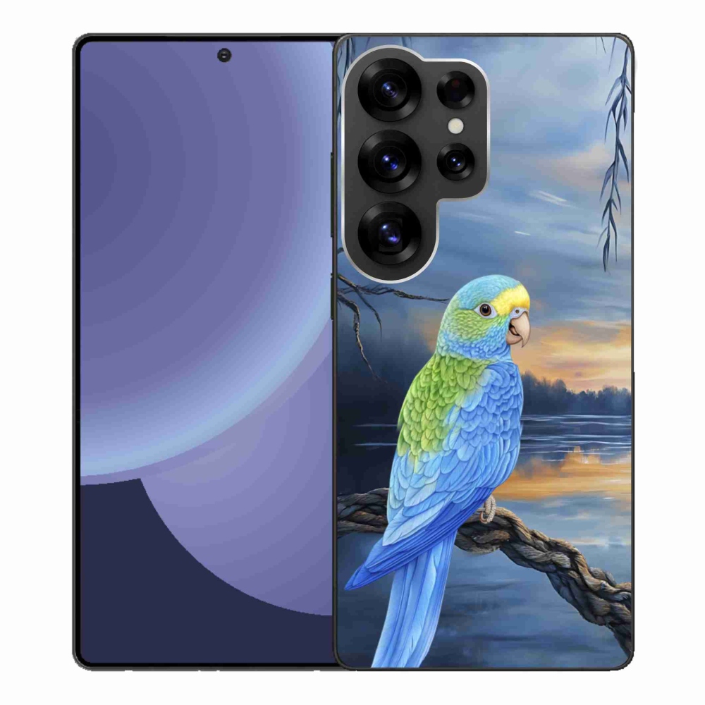 Gelový kryt mmCase na Samsung Galaxy S25 Ultra - modrý papoušek