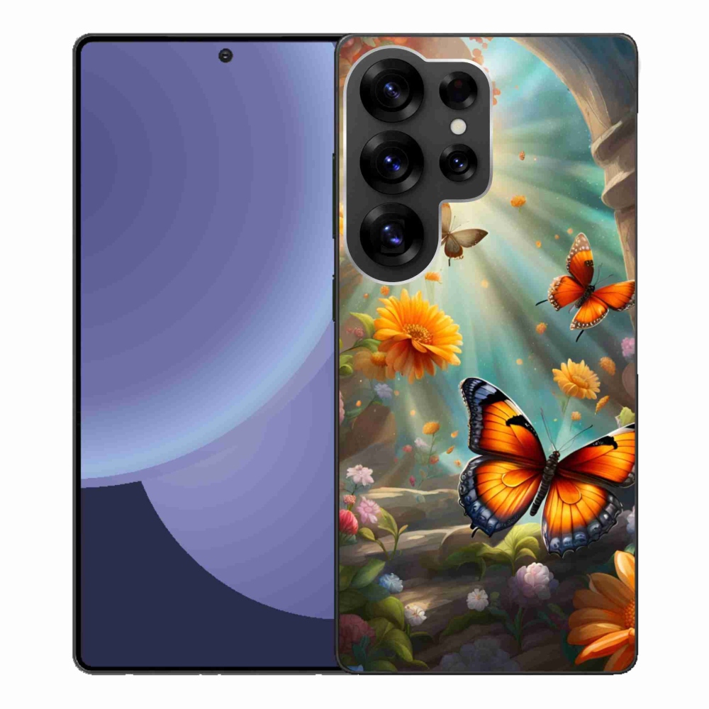 Gelový kryt mmCase na Samsung Galaxy S25 Ultra - motýlí zahrada 2