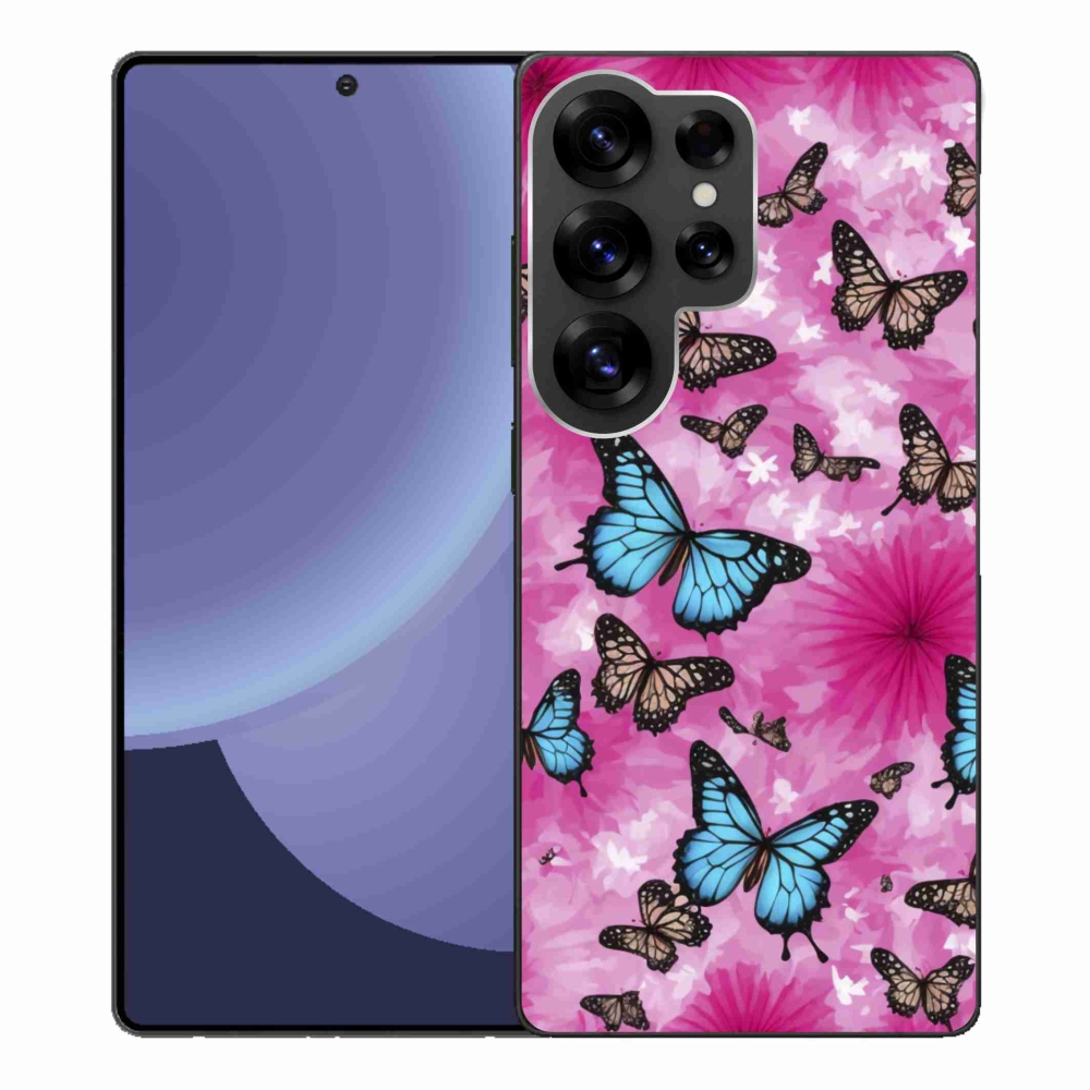 Gelový kryt mmCase na Samsung Galaxy S25 Ultra - motýlí zahrada