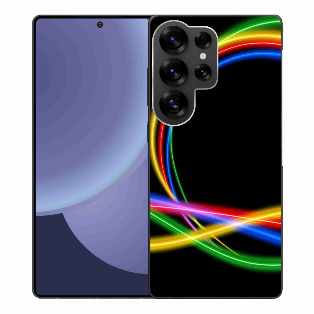Gelový kryt mmCase na Samsung Galaxy S25 Ultra - neonové kruhy