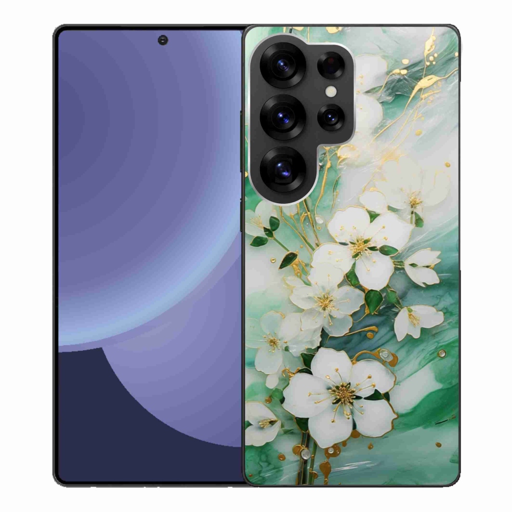 Gelový kryt mmCase na Samsung Galaxy S25 Ultra - něžné květy