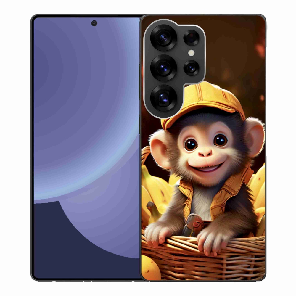 Gelový kryt mmCase na Samsung Galaxy S25 Ultra - opice v košíku